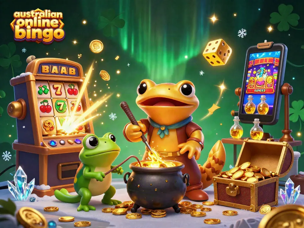 Engage in exciting australian online bingo with vibrant characters and dynamic gaming elements.