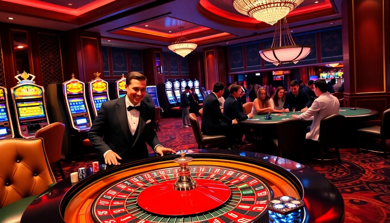 Experience the excitement of f8bet com with professional players at a lively casino table.